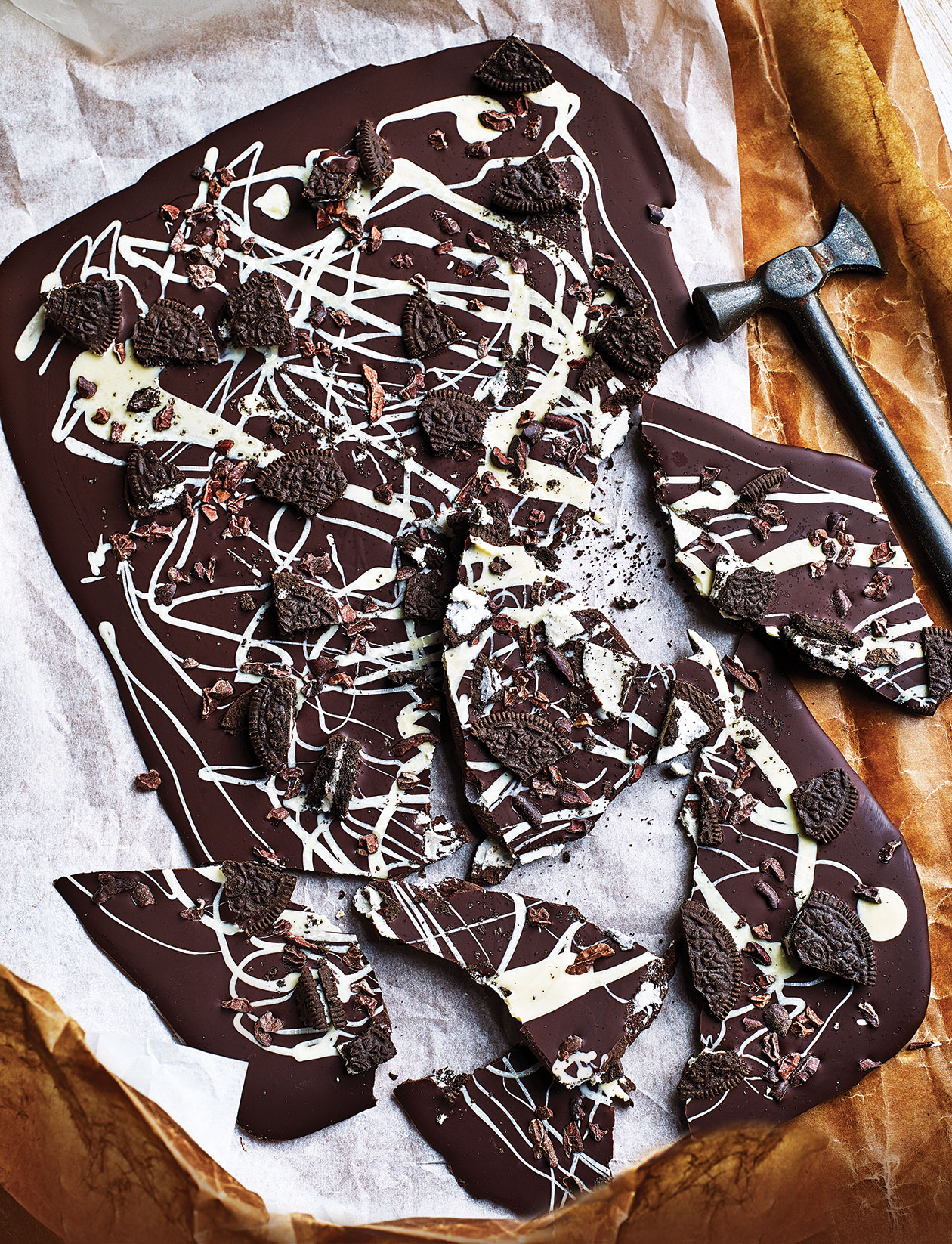 Cookies and cream chocolate bark recipe | Sainsbury`s Magazine