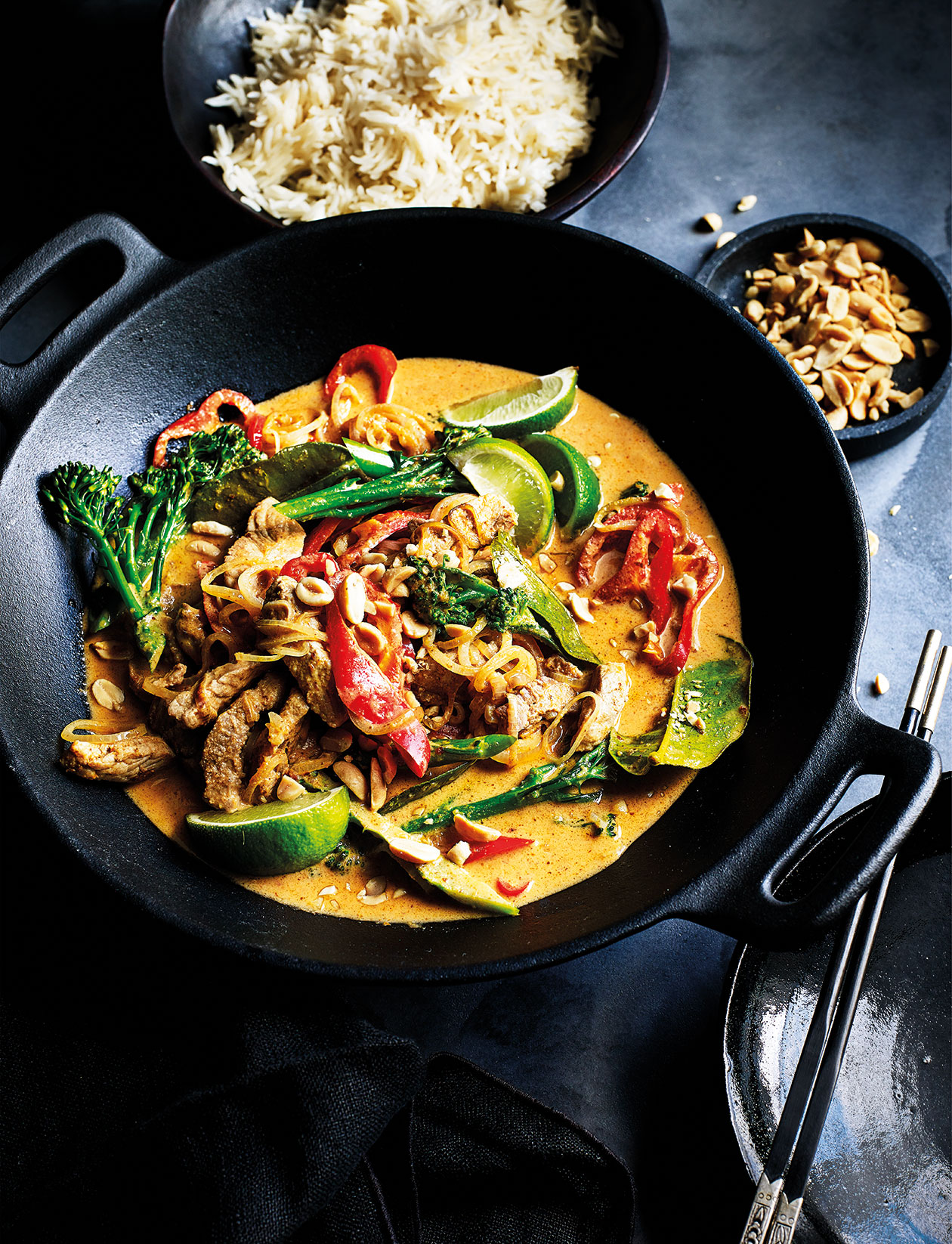 Thai-style peanut pork with Tenderstem recipe | Sainsbury`s Magazine