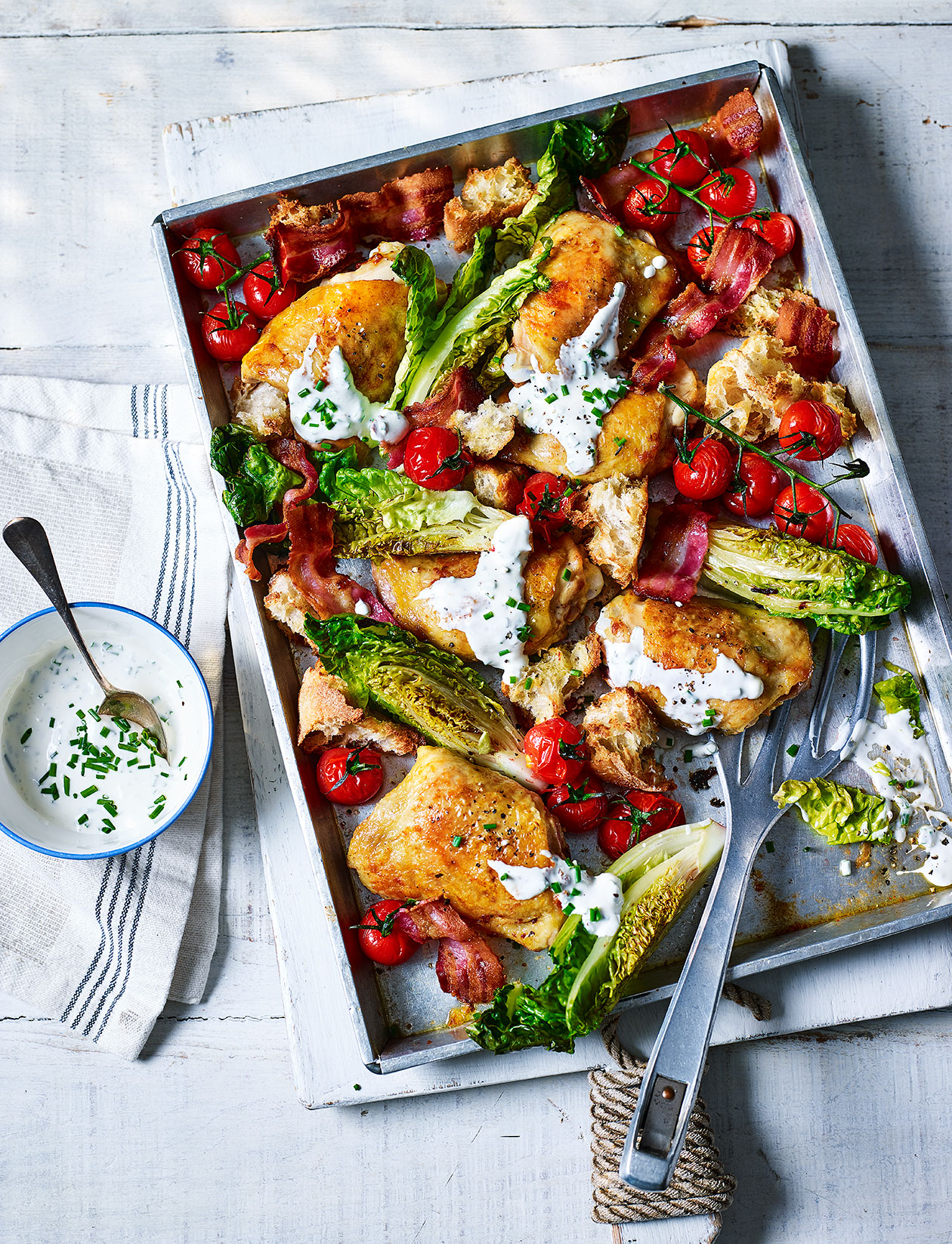 BLT chicken traybake recipe | Sainsbury`s Magazine