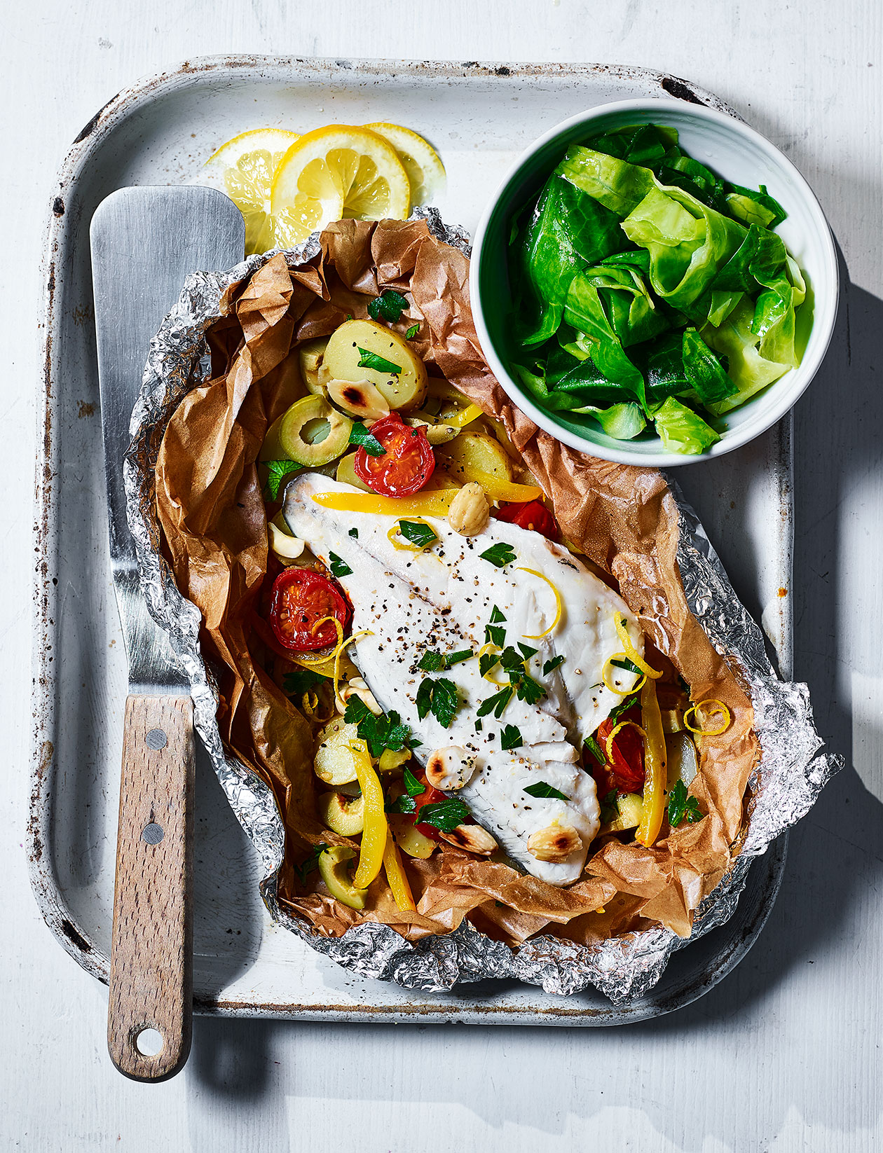 Spanish fish parcels recipe | Sainsbury`s Magazine