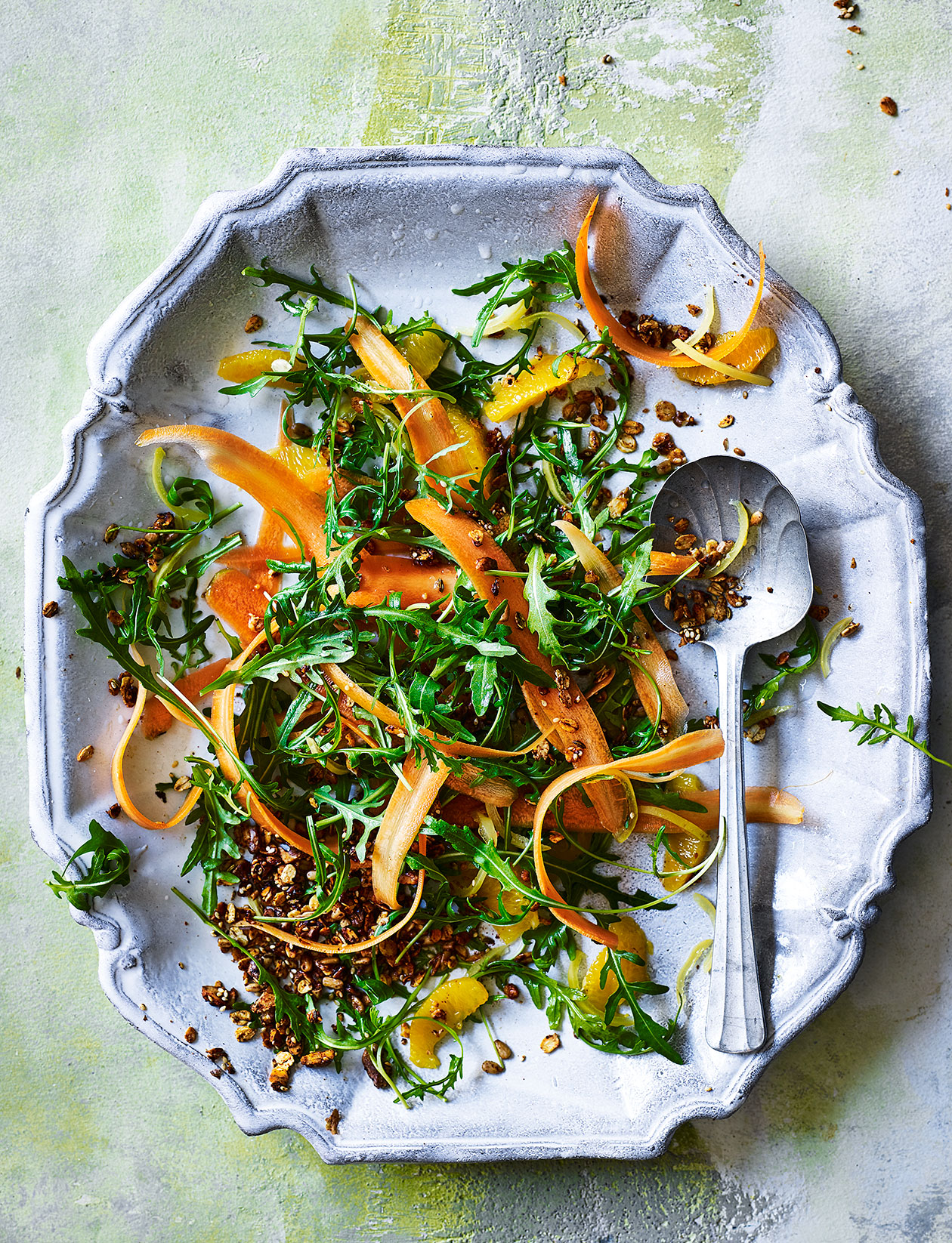 Moroccan carrot salad with savoury granola recipe | Sainsbury`s Magazine