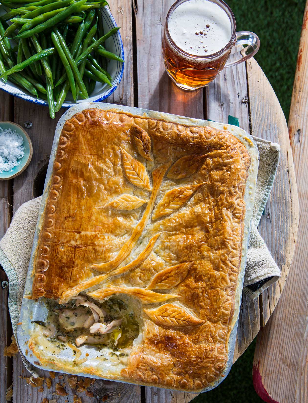 Chicken, herb and golden ale pie ￼recipe | Sainsbury`s Magazine