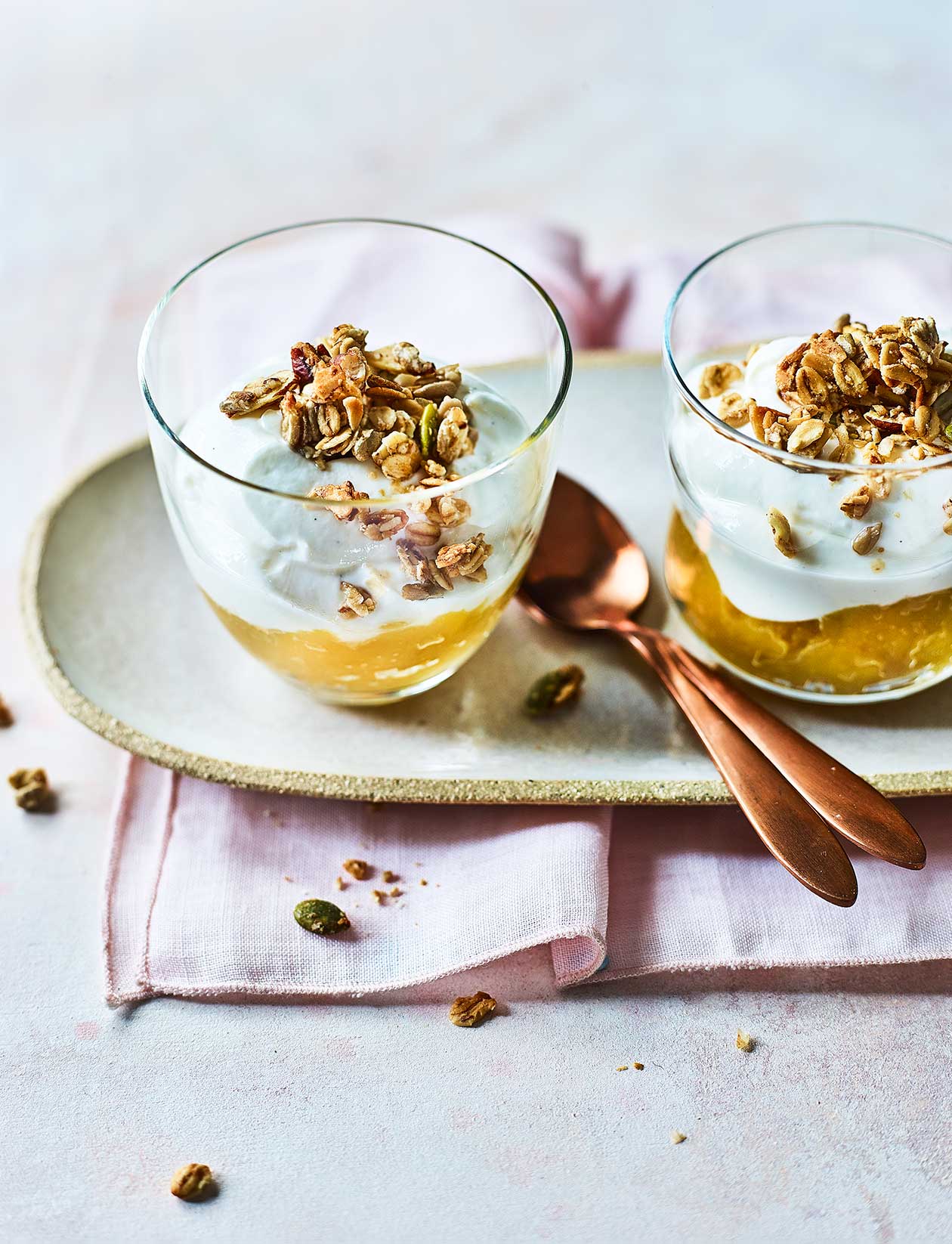 Apple and cardamom yogurt pots recipe Sainsbury`s Magazine
