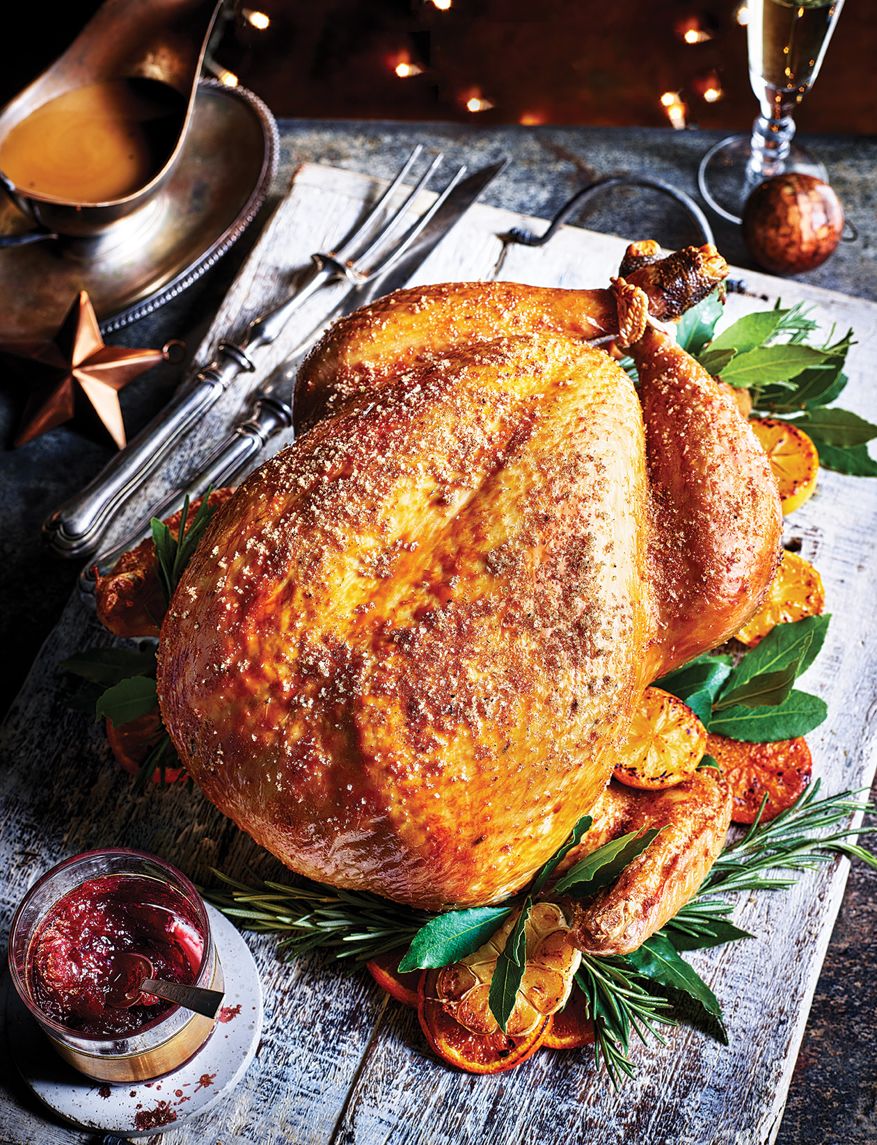 Spiced turkey with turkey butter gravy recipe | Sainsbury`s Magazine