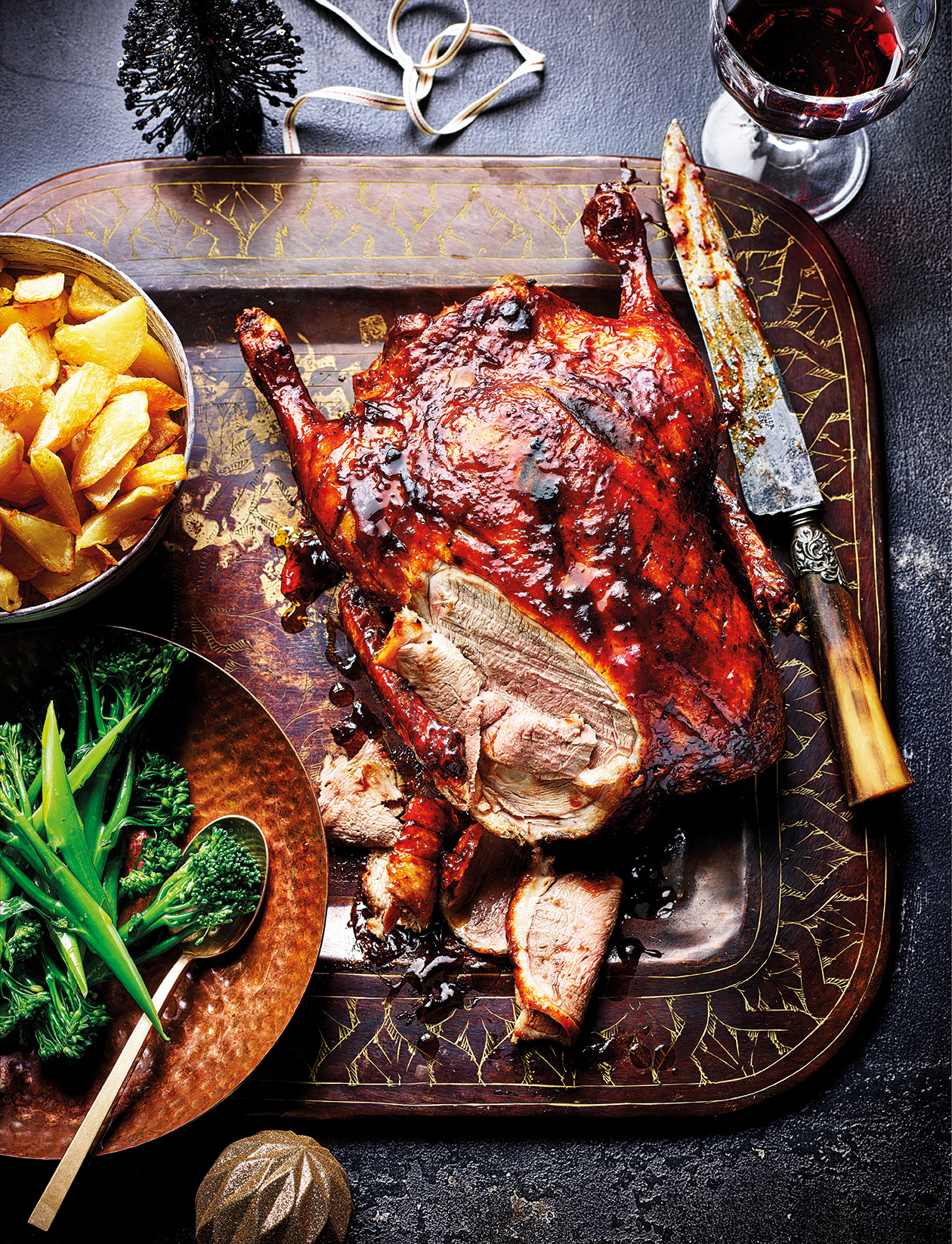 Roast crispy duck with cranberry glaze | Sainsbury`s Magazine