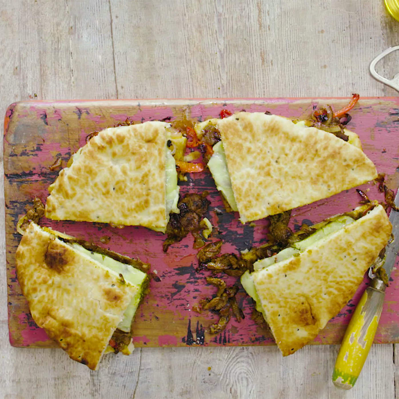 Philadelphia-style Spiced Steak Naanwiches | Sainsbury`s Magazine