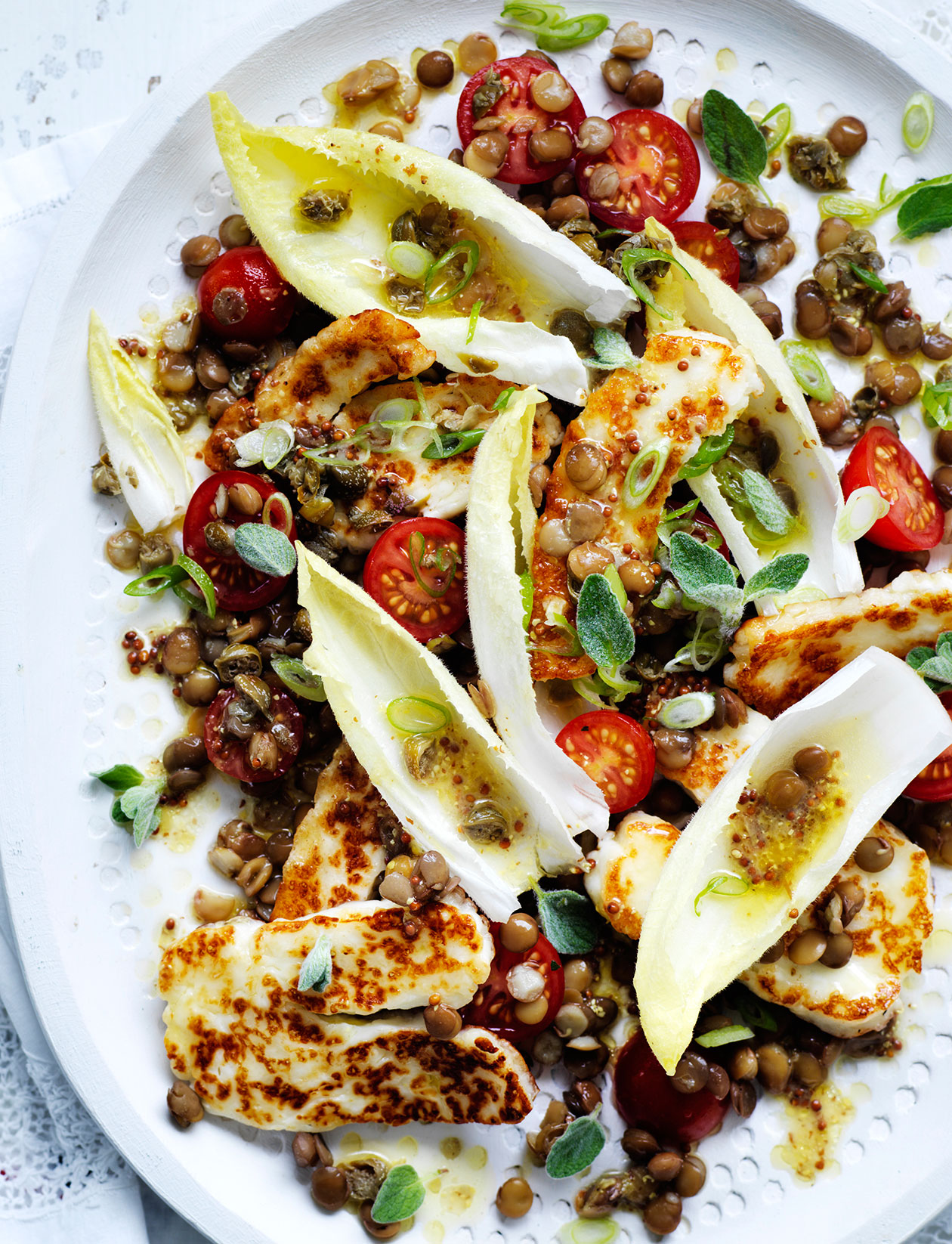 Zingy lentil and halloumi salad recipe | Sainsbury`s Magazine