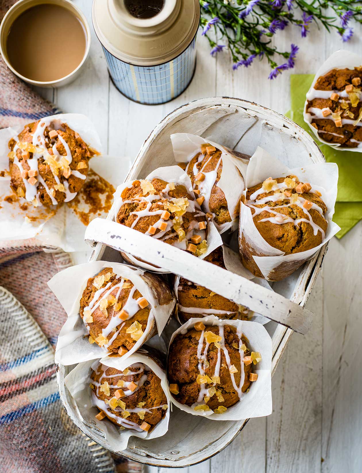 Toffee ginger muffins recipe Sainsbury`s Magazine