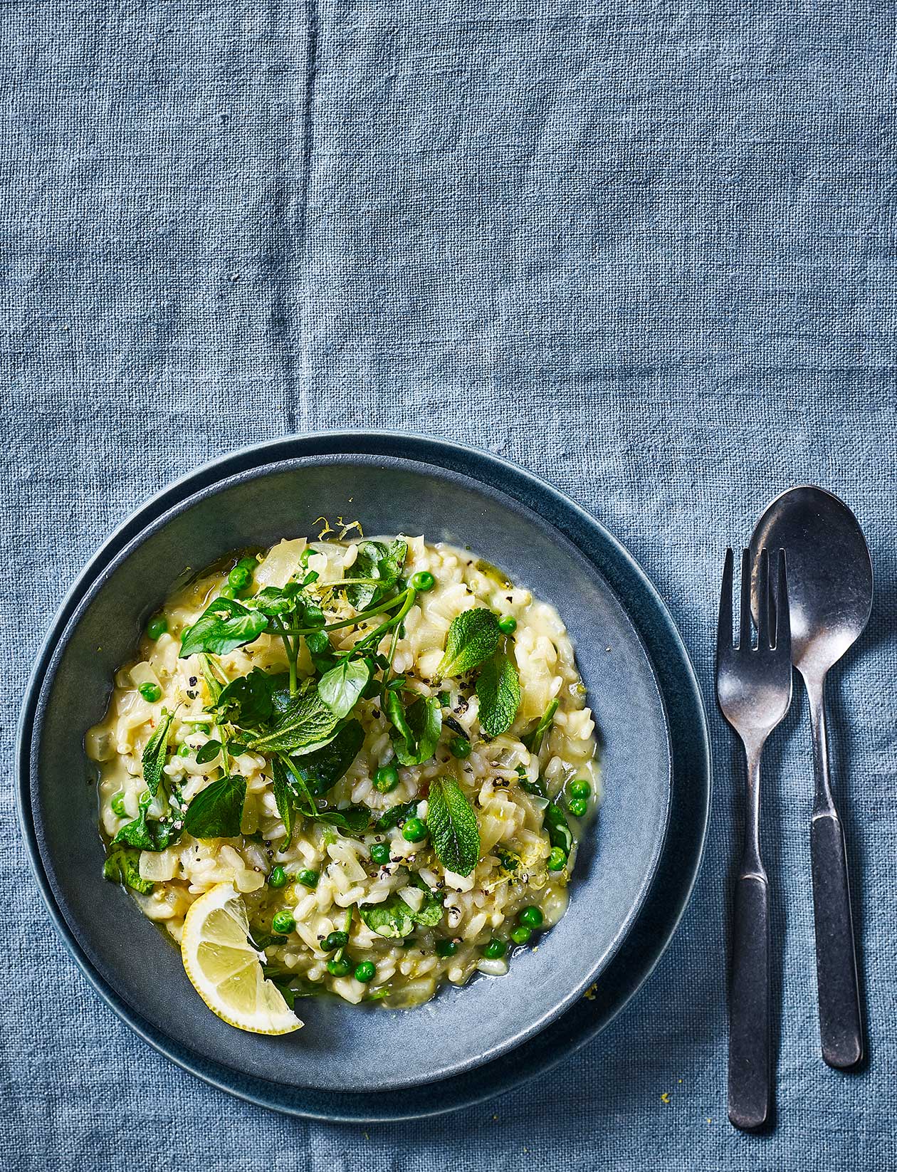 Vegan pea and watercress risotto recipe | Sainsbury`s Magazine