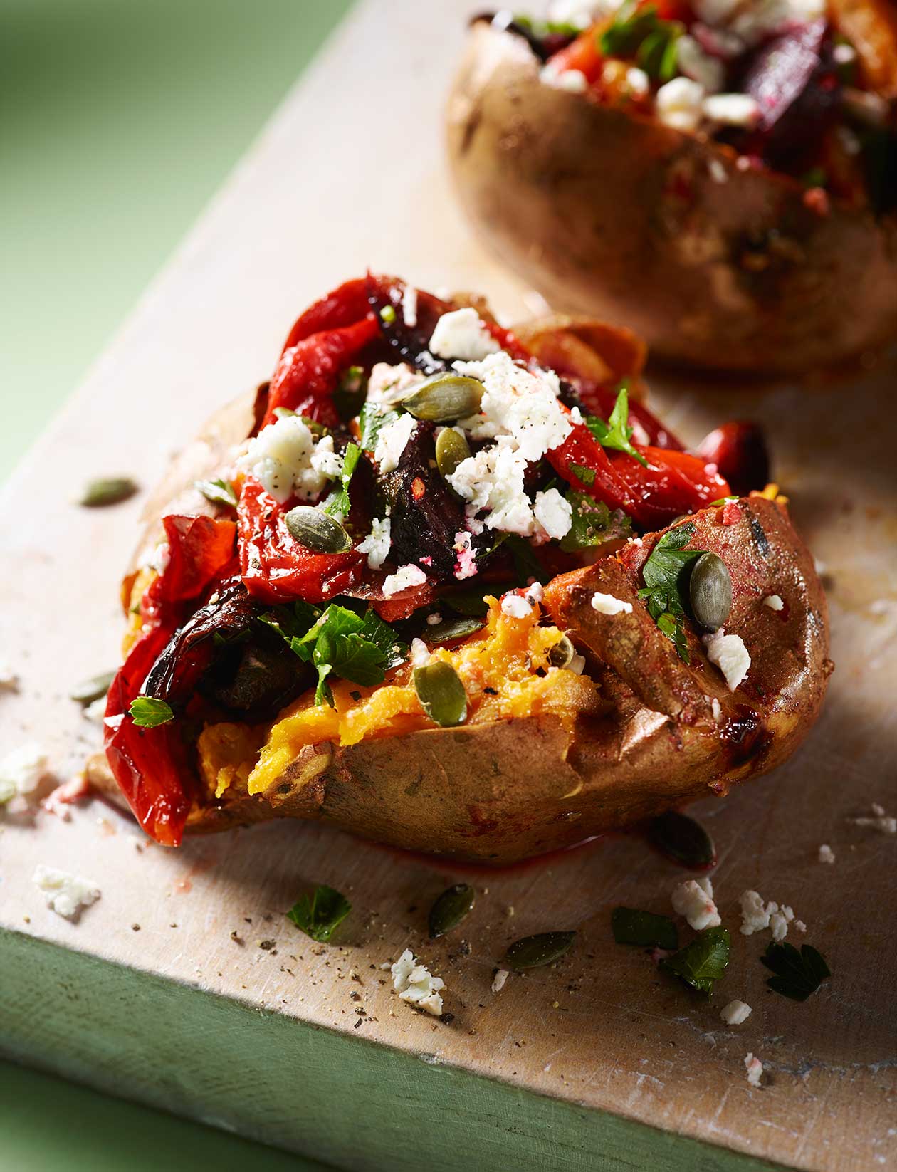 Honey and pine nut tart recipe Sweet potato jackets with beetroot ratatouille recipe | Sainsbury`s