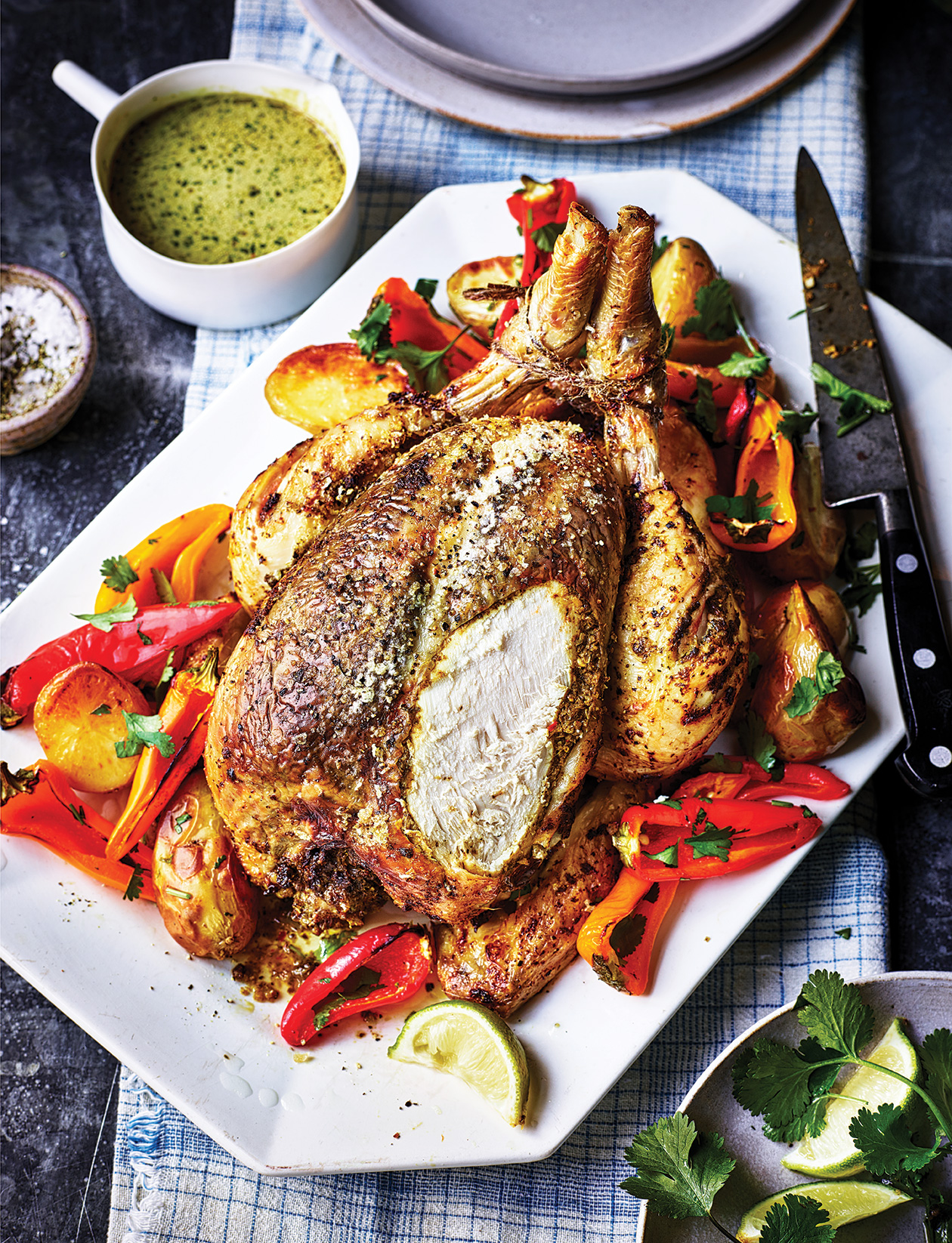 Green curry roast chicken recipe | Sainsbury`s Magazine