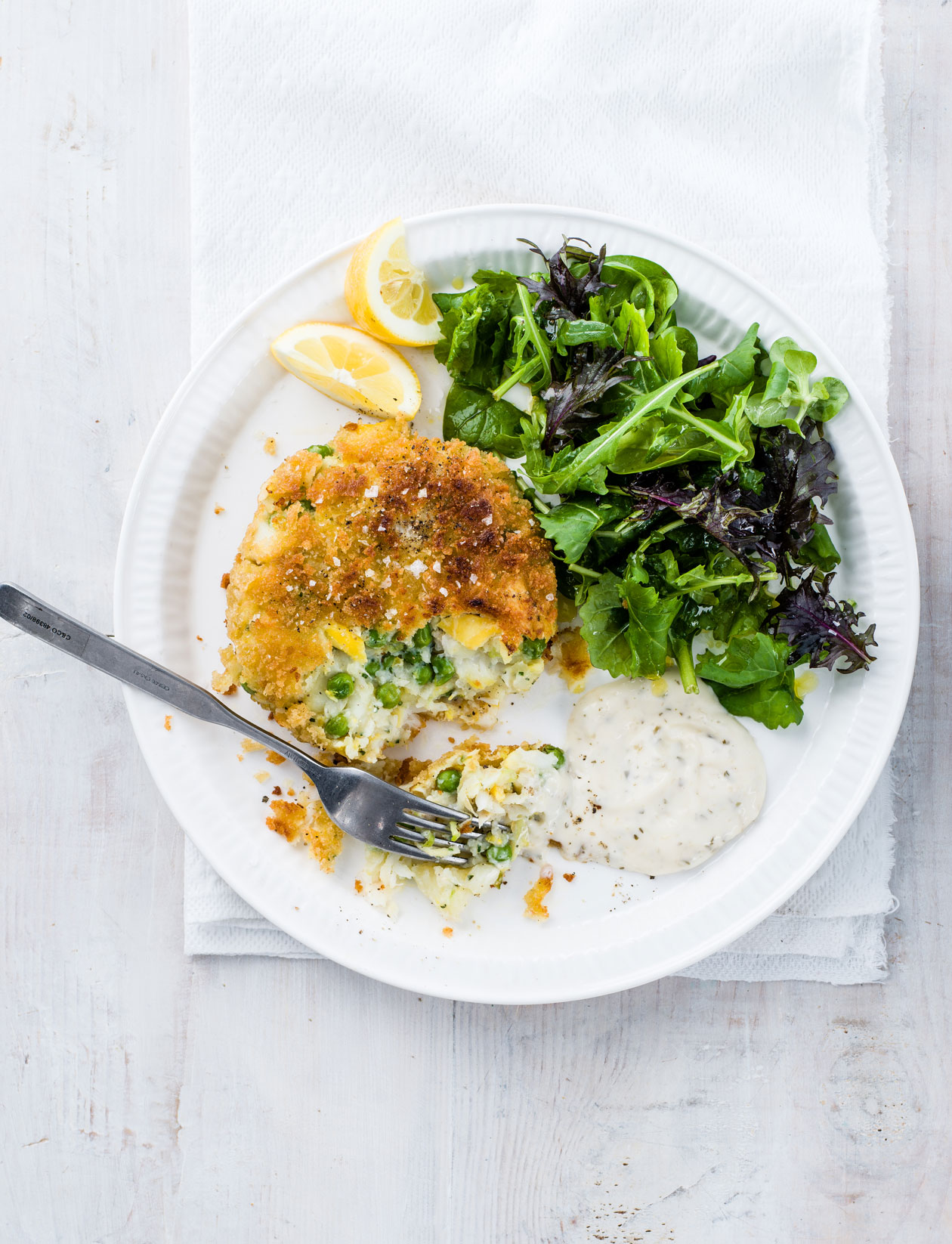 Smoked haddock and pea fishcakes recipe Sainsbury`s Magazine