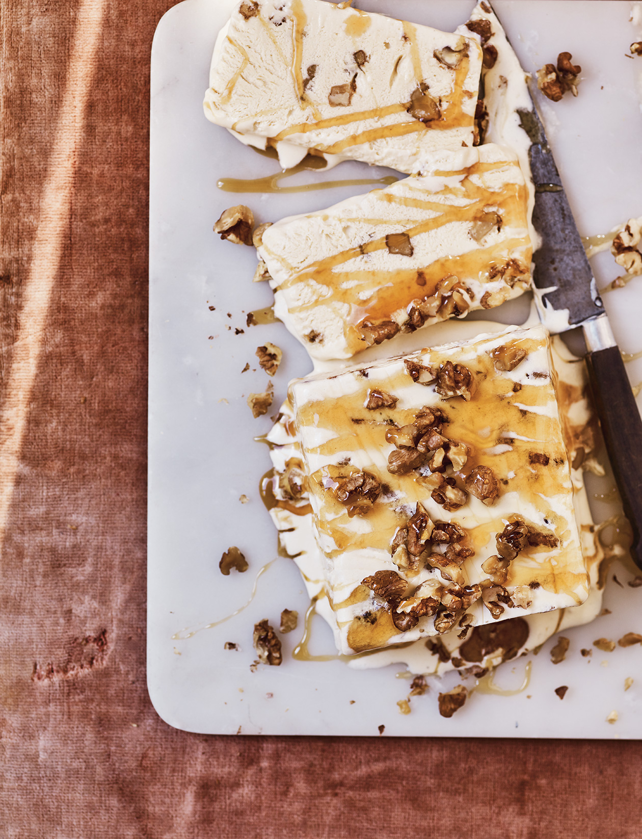 Walnut, sherry and honey semifreddo recipe | Sainsbury`s Magazine