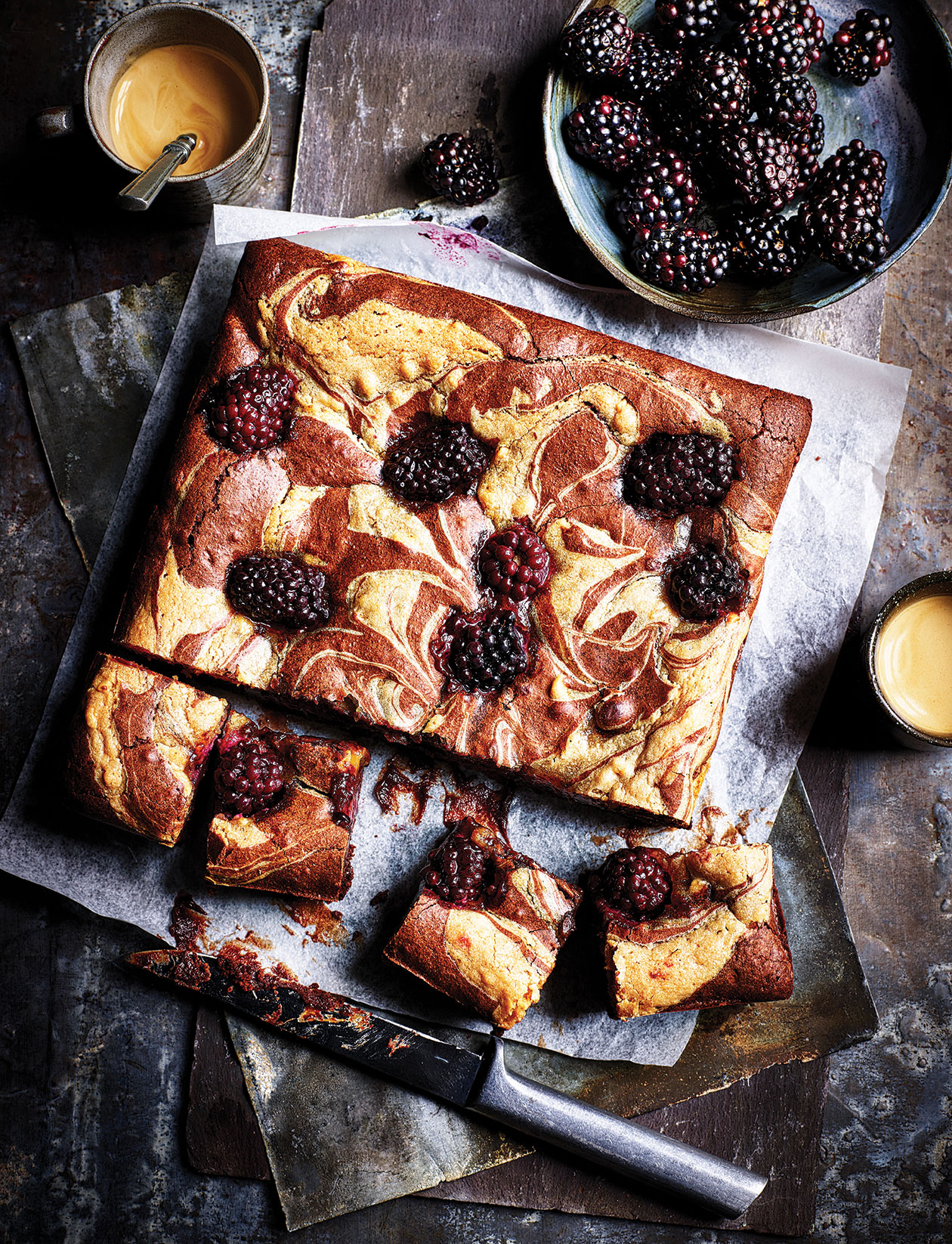 Blackberry And Peanut Butter Swirl Brownies Recipe Sainsbury S Magazine