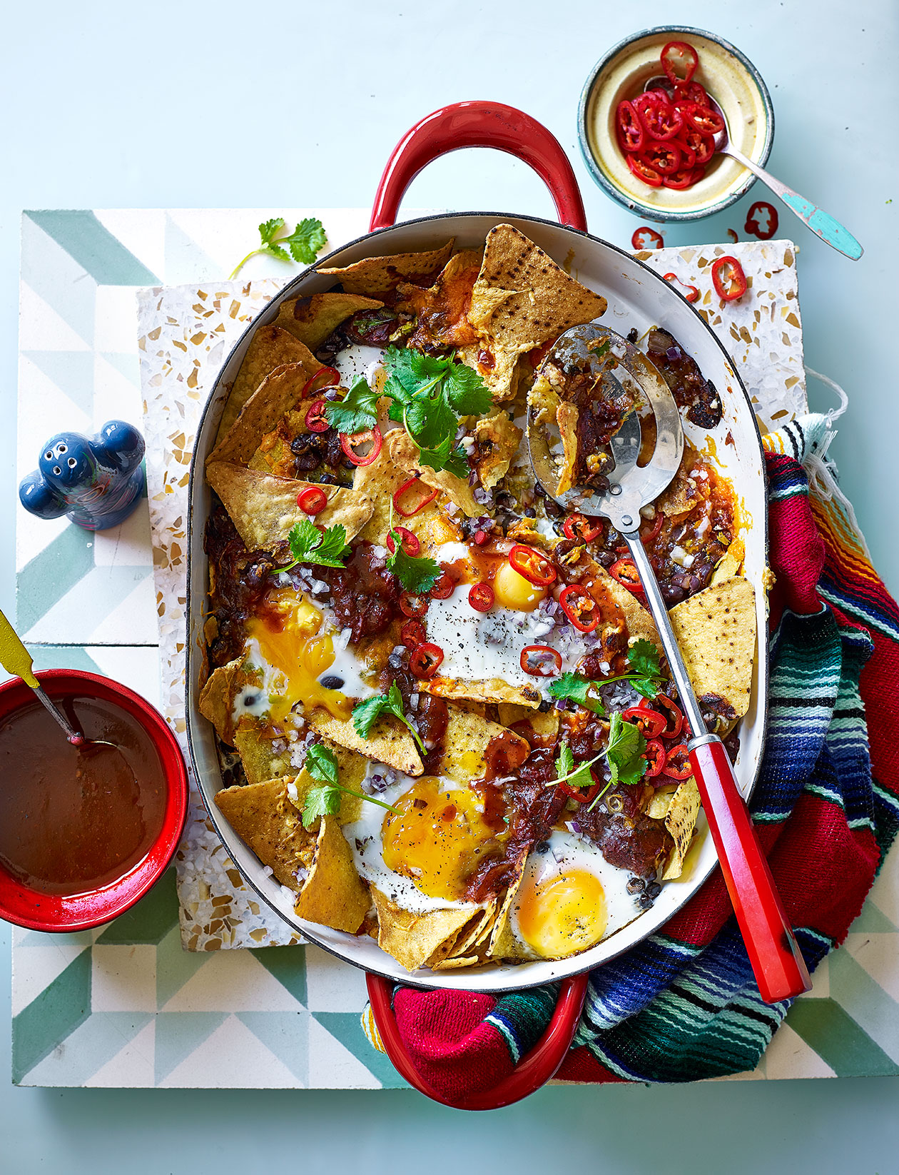 Chilaquiles breakfast nachos recipe Sainsbury`s Magazine