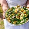 Spinach and herb potato salad