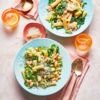 Spring greens and white bean rigatoni