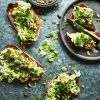 Broad bean and feta smash on toast