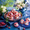 Rose and raspberry choux buns  