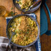 Winter vegetable and bean crumble