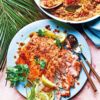 Cajun butter salmon and red pepper rice