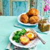 Chorizo and apple Scotch eggs