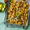 Smashed Jersey Royals with hot honey & lime 