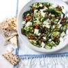 Aubergine, courgette and feta salad