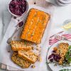 Carrot terrine with beetroot relish