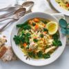 Lemony leftover turkey orzo 