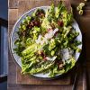Broad bean, pancetta and mint salad
