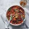 Moroccan-style beetroot, carrot and pistachio slaw 