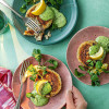 Mackerel bean cakes with watercress mayo