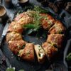 Bacon and spinach croissant wreath