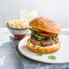 Pork burgers with apple and fennel