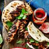 Moroccan chicken flatbreads