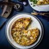 Curried smoked haddock tart