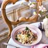 Celeriac and mushroom carbonara