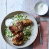 Pork kebabs with spicy cauliflower couscous
