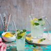 Homemade mint lemonade