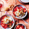 Macerated strawberries with amaretti cream