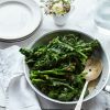 Purple sprouting broccoli with anchovy butter