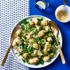 Potato and pea salad with herb dressing