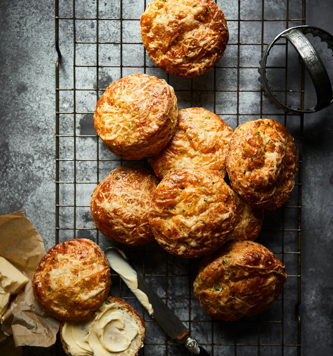 Cheese, chive and buttermilk scones