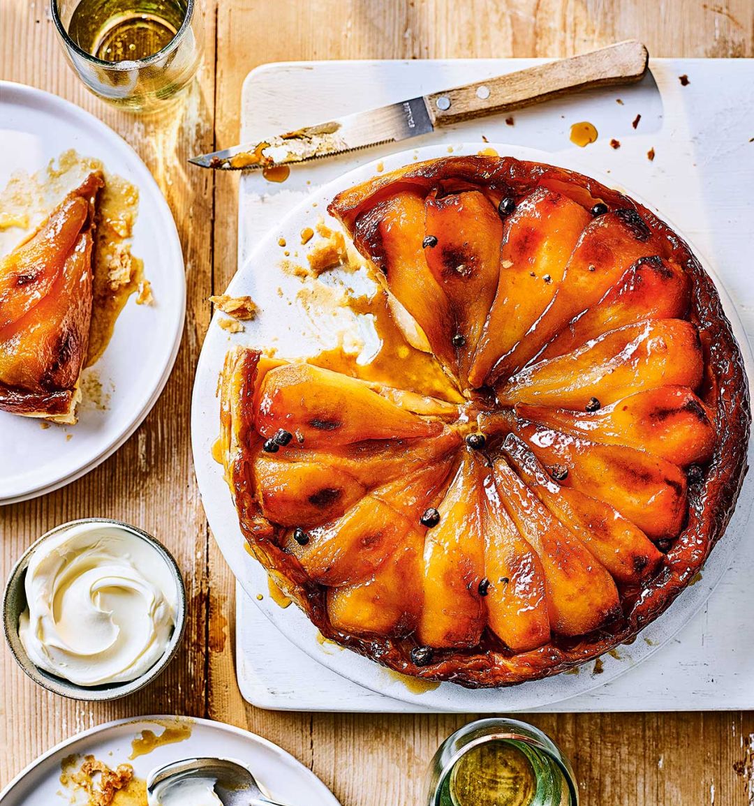 Pear tarte tatin