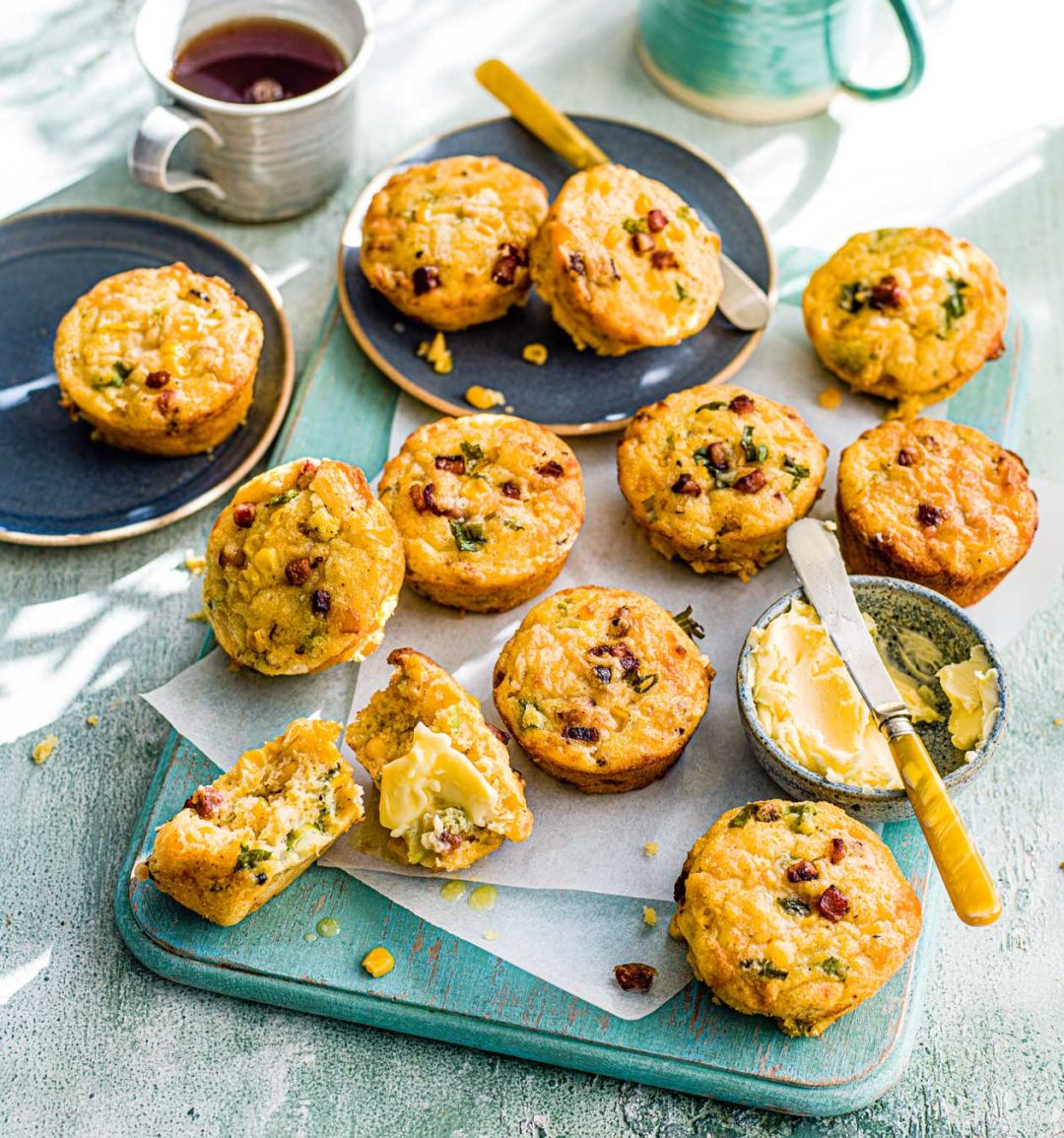 Bacon cornbread muffins