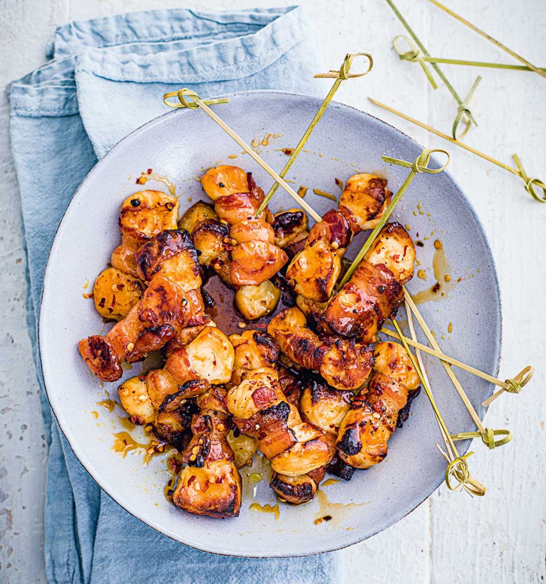 Bacon halloumi bites