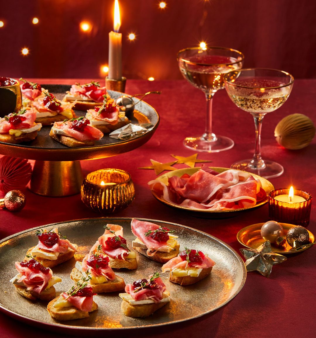 Sponsored: Prosciutto di Parma, Brie and cranberry bruschette  