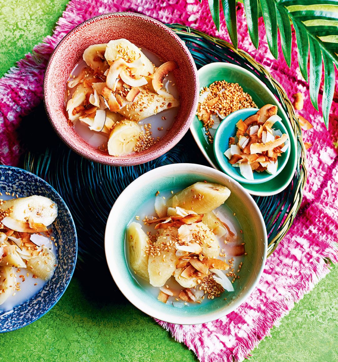 Sweet bananas in coconut milk