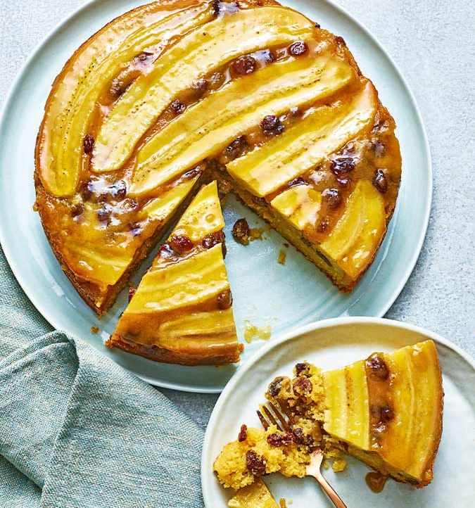 Rum and raisin banana cake